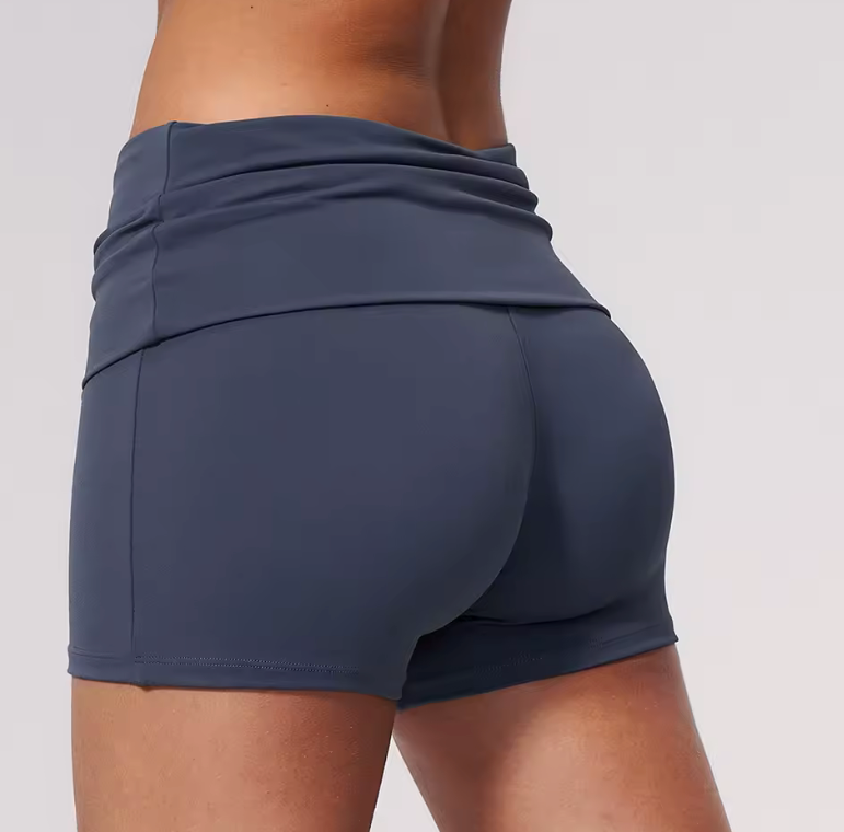 Sculpt Fold-Over Fitness Shorts