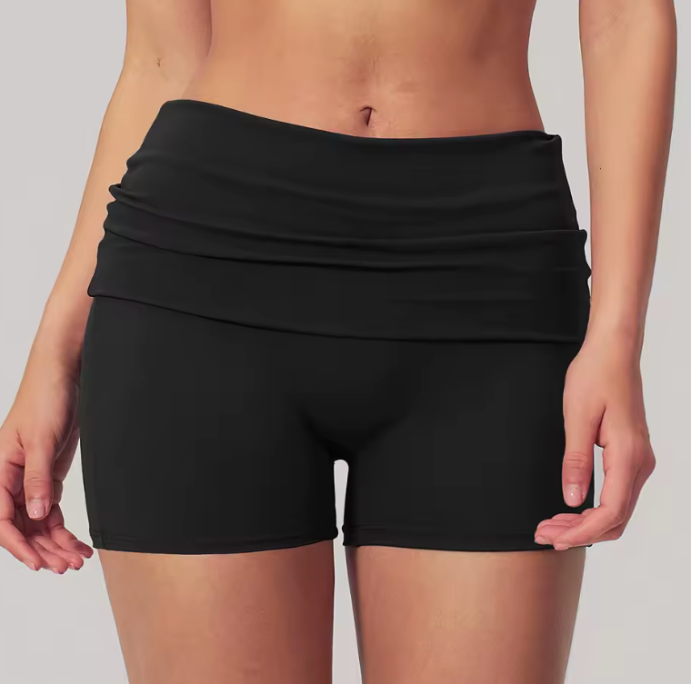 Sculpt Fold-Over Fitness Shorts