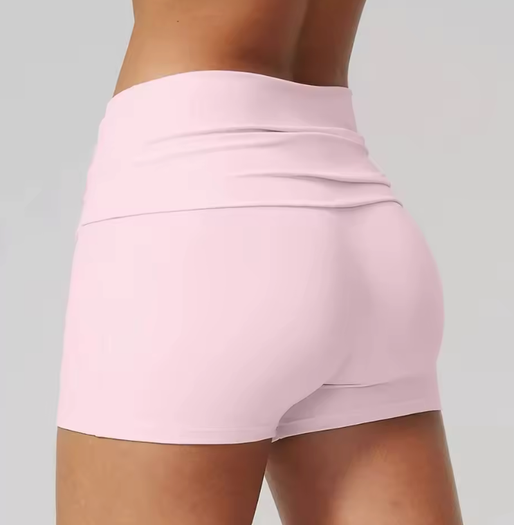 Sculpt Fold-Over Fitness Shorts