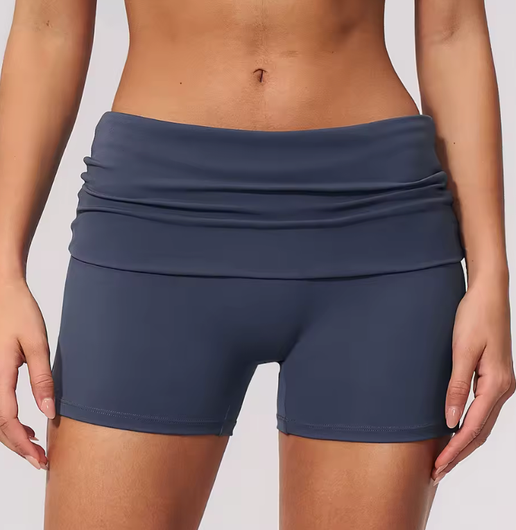 Sculpt Fold-Over Fitness Shorts