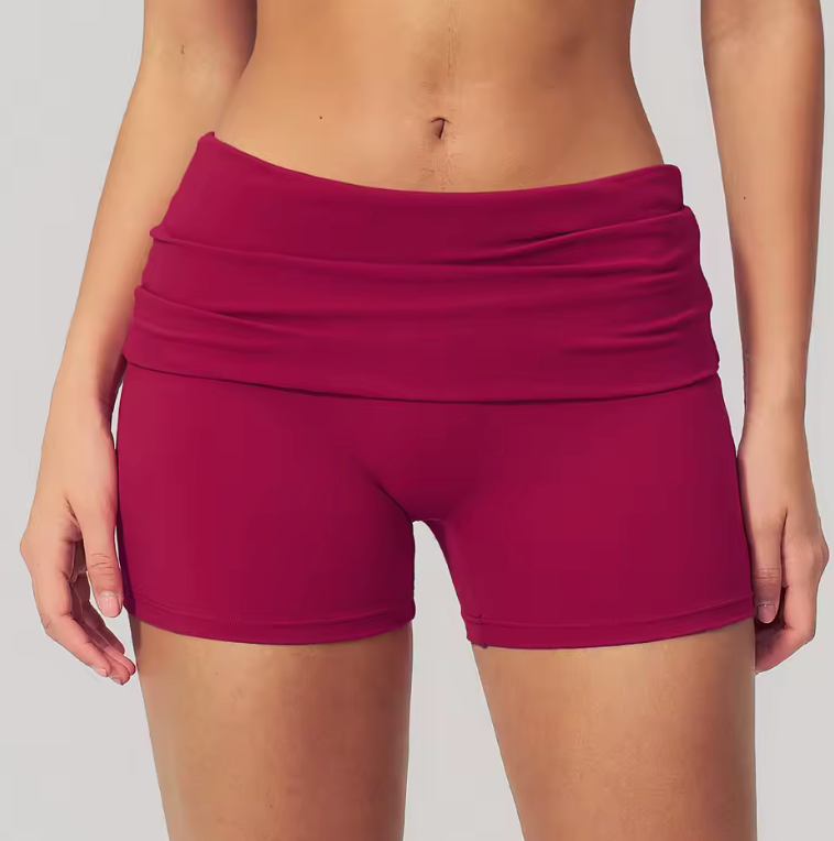 Sculpt Fold-Over Fitness Shorts